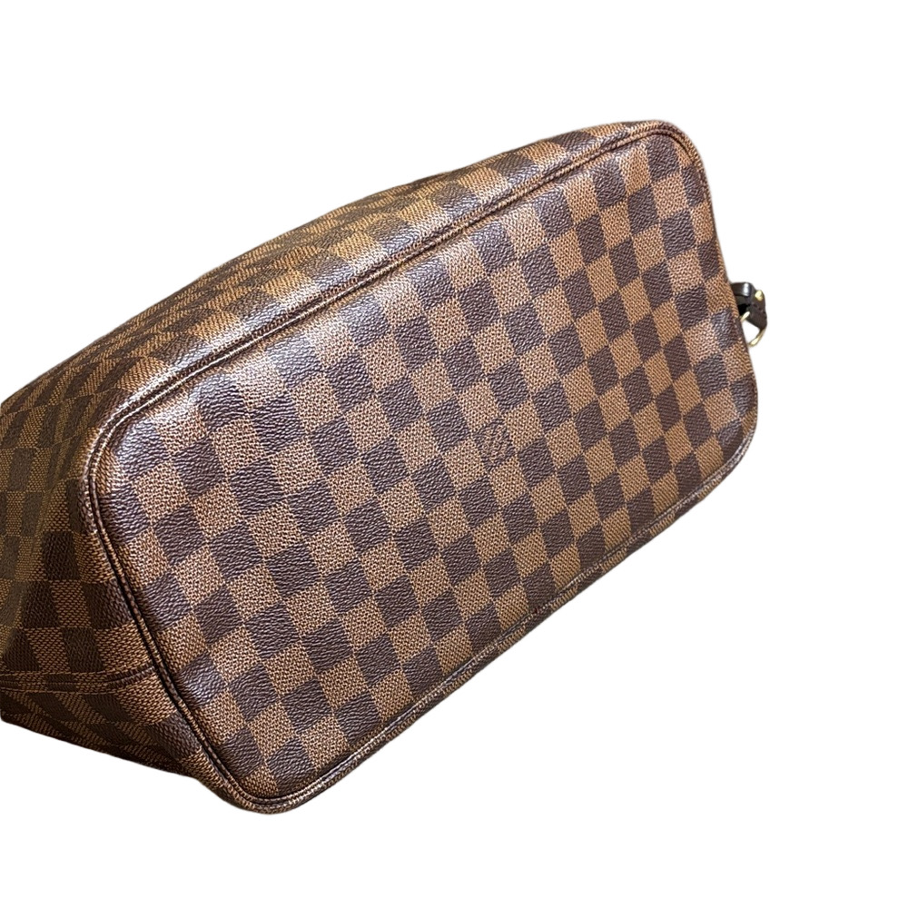 Louis Vuitton Neverfull MM Damier Ebene Tote Bag Preloved Microchipped Authentic - Picture 7 of 17